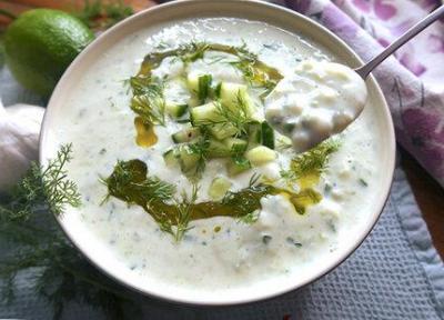 طرز تهیه سوپ ماست و خیار ، غذایی سبک و آسان برای روزهای گرم تابستان طرز تهیه سوپ ماست و خیار ، غذایی سبک و آسان برای روزهای گرم تابستان